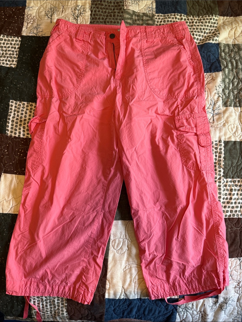 Caribbean Joe Coral Pink Cargo Capris